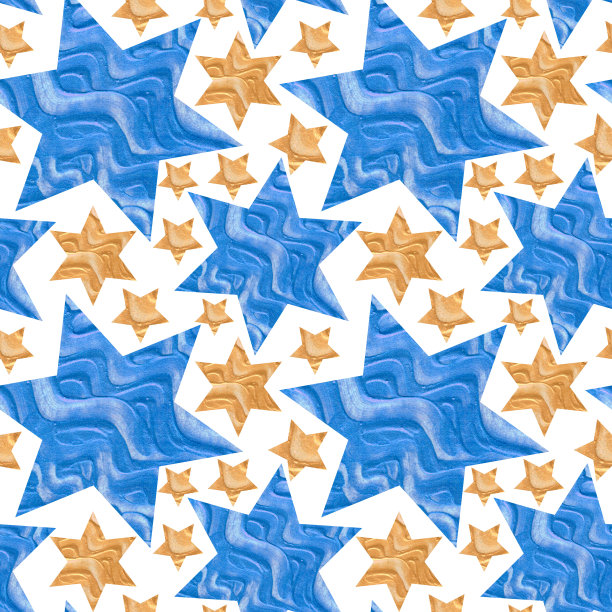 梦幻蓝金抽象纹理图案