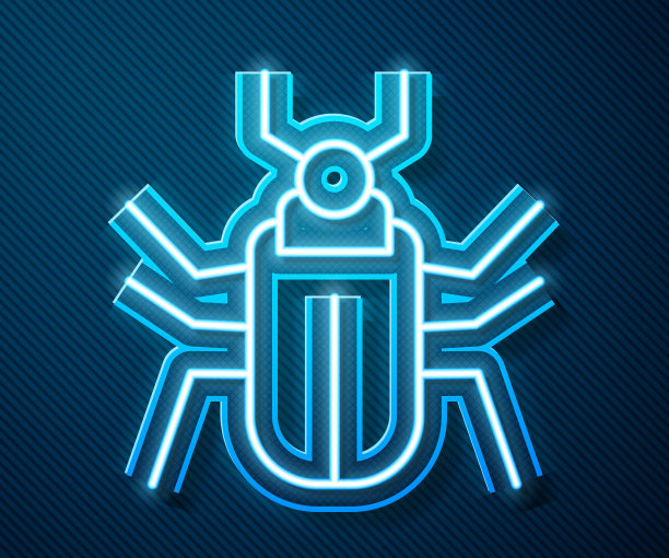 发光眼睛生物特写