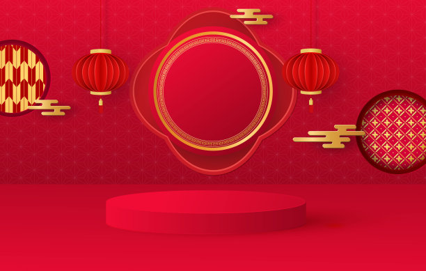 几何形状,圆形,红色