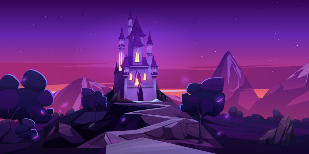 紫色天神秘建筑