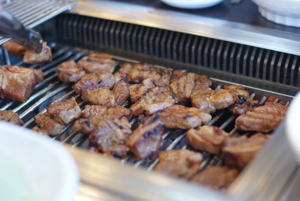 格子烤肉,韩国食物,烧烤