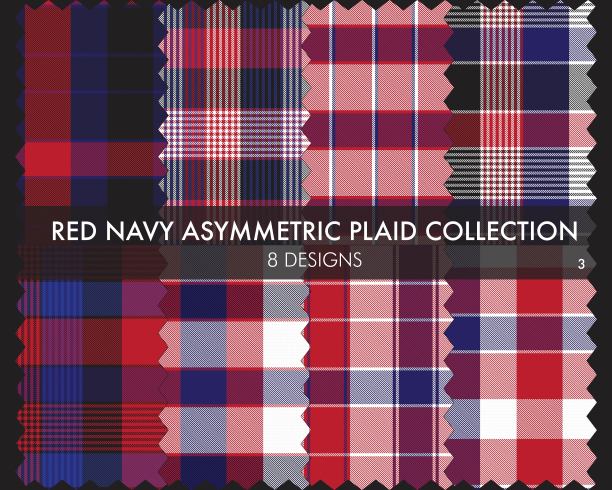 红底格纹服饰图案