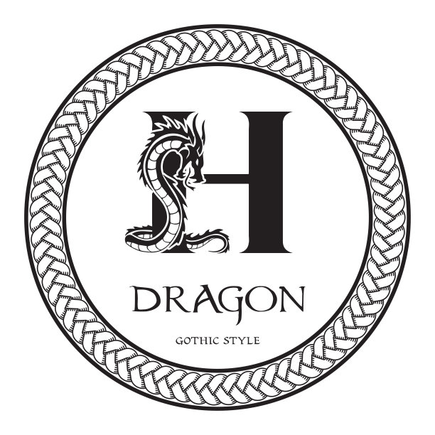 h字母龙logo
