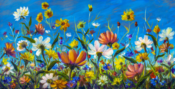 水彩花朵装饰画