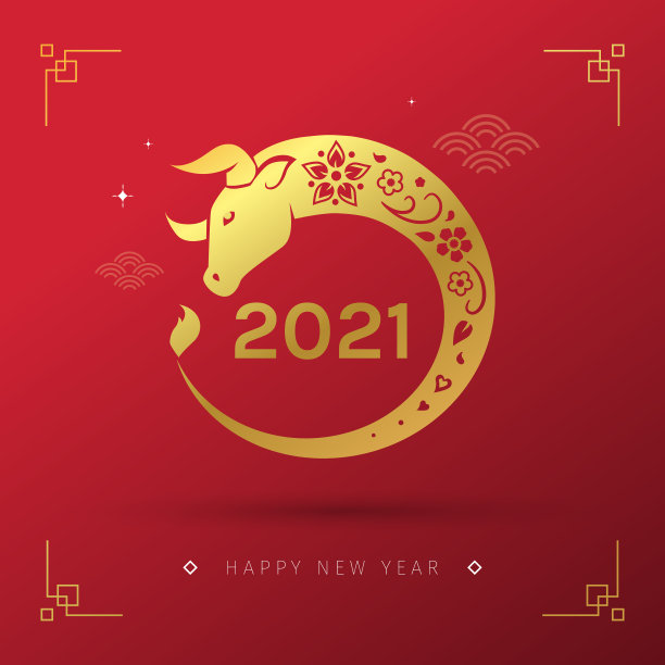 2021新年春节红色背景