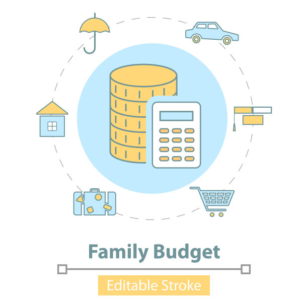 家庭财务分析理财图标icons