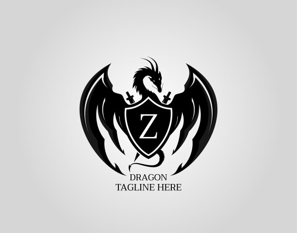 z字母龙logo设计