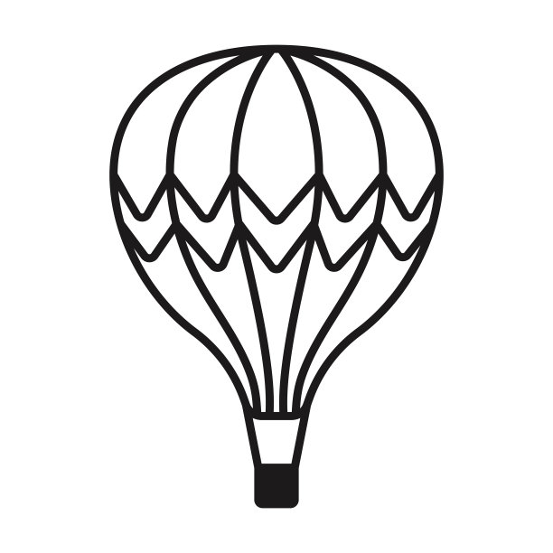 卡通飞行员热气球