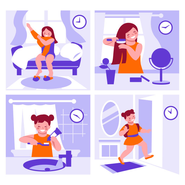 日常生活场景插画