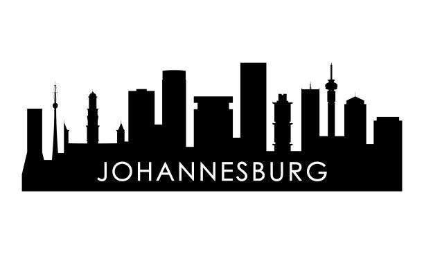 南非天际线建筑剪影