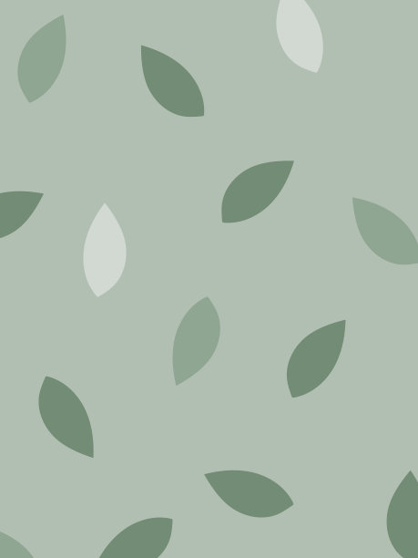 时尚绿色树叶名片设计