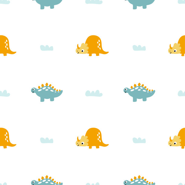 抽象卡通恐龙图案