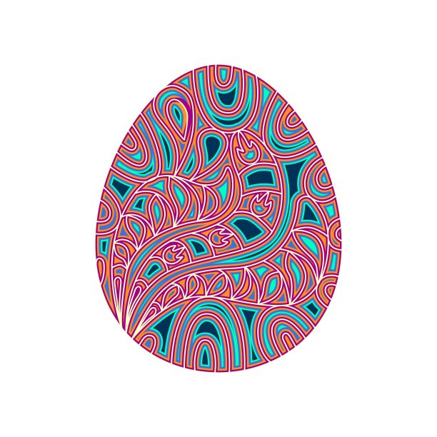 剪纸插画鸡蛋礼盒