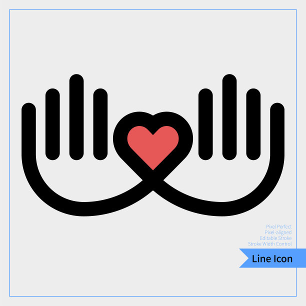 爱心手势logo