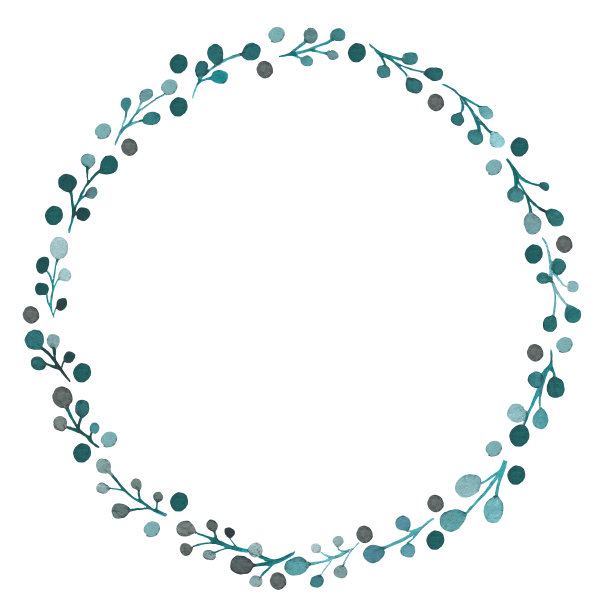 绿色精美圆形花纹图案