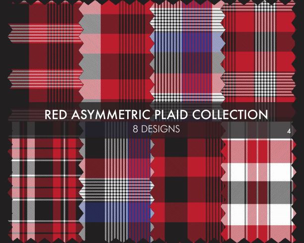 红底格纹服饰图案