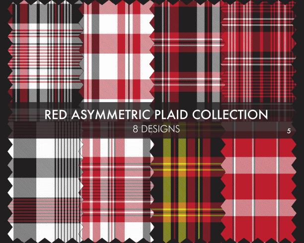 红底格纹服饰图案