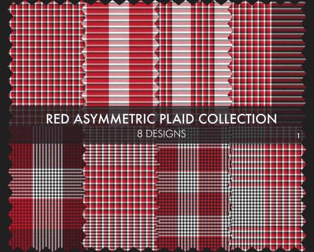 红底格纹服饰图案