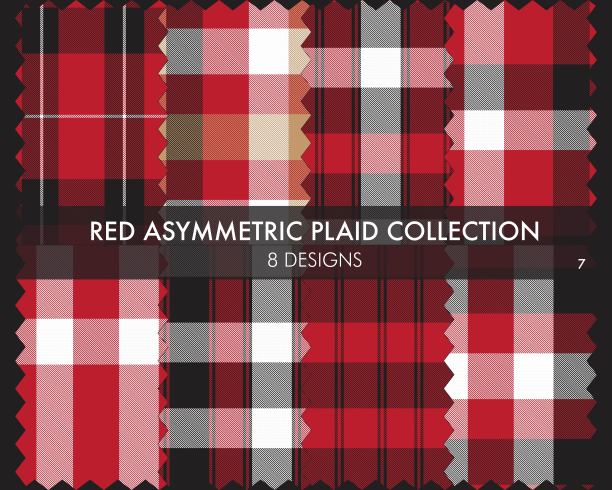 红底格纹服饰图案