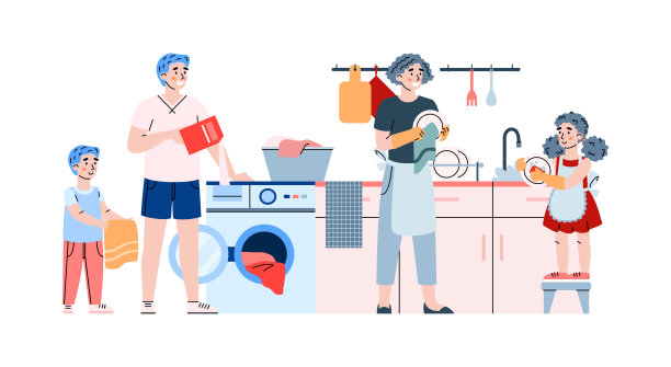 日常生活场景插画