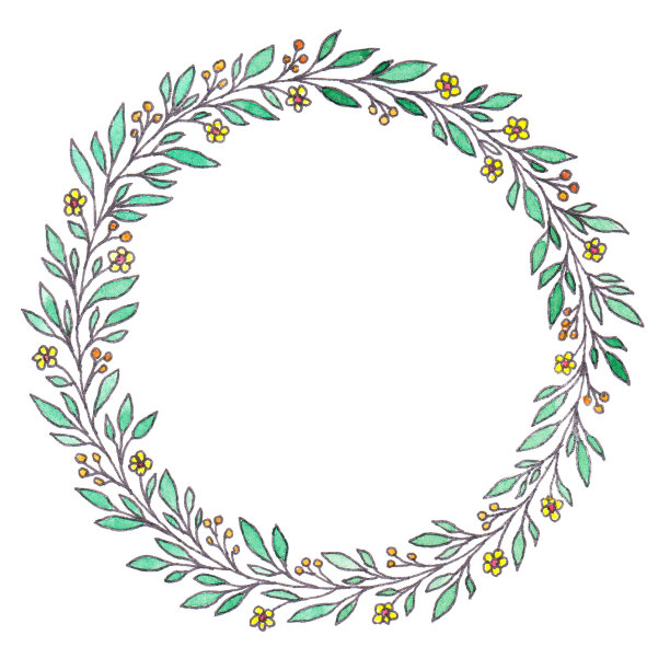 精美紫色绿色圆形花纹图案