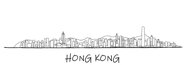香港矢量线条风景