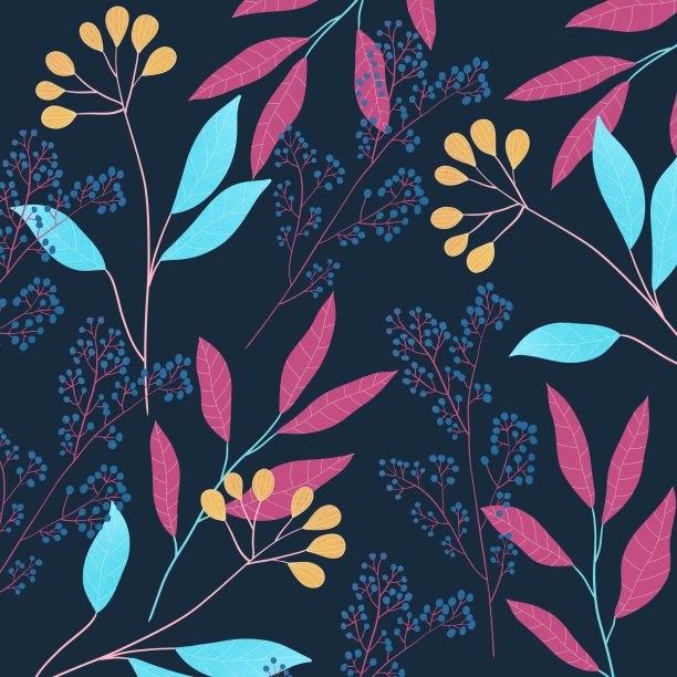 紫蓝几何花纹无缝图案