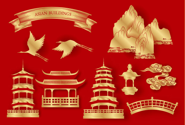 玉兰花水墨山水画