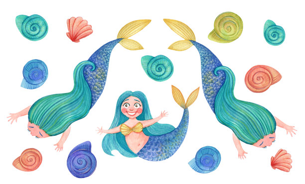 美人鱼插画