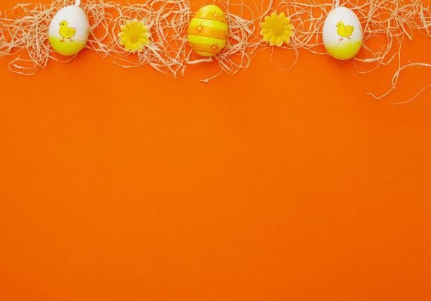 橙红色花朵条纹背景图案