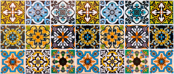 多彩马赛克风格艺术图案