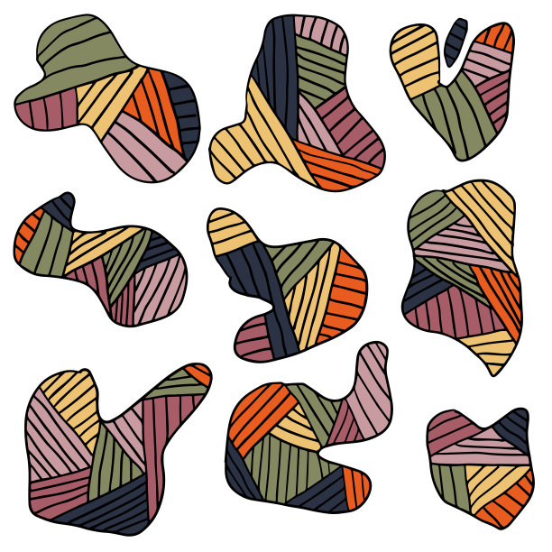 矢量弯曲杂点肌理纹