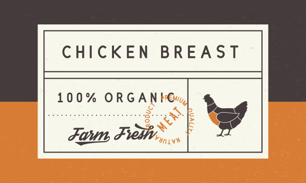 鸡肉包装字体