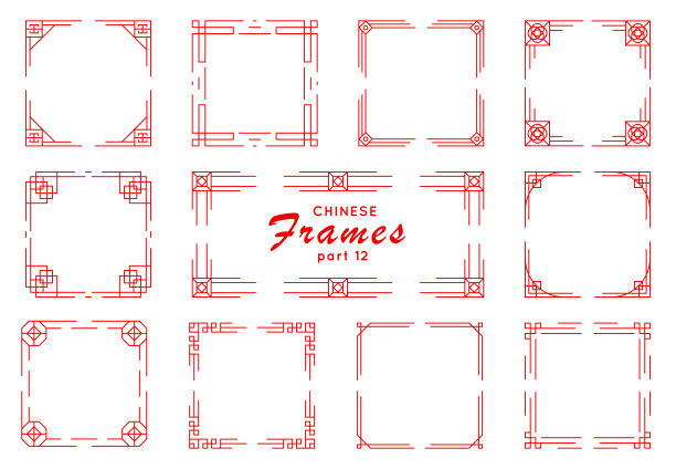 中国风底纹边框