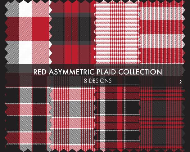 红底格纹服饰图案