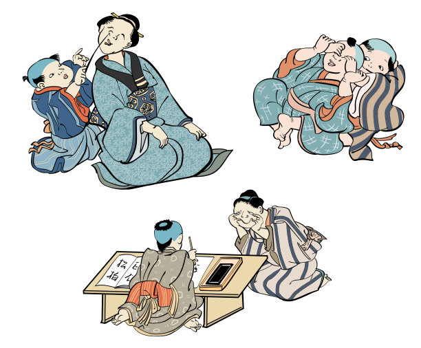 和服,母亲,蒙眼罩