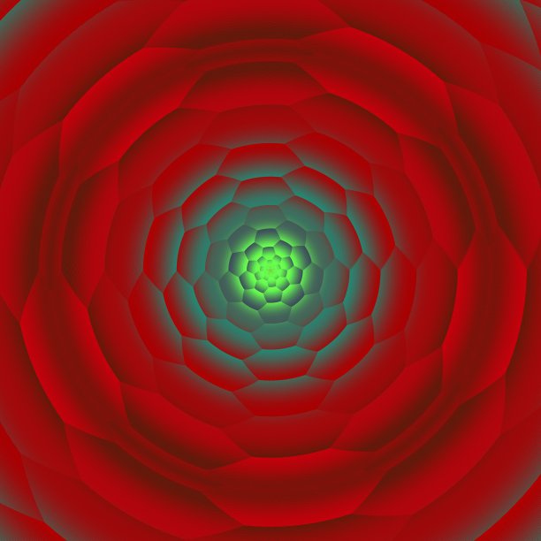 精美圆形渐变花纹图案