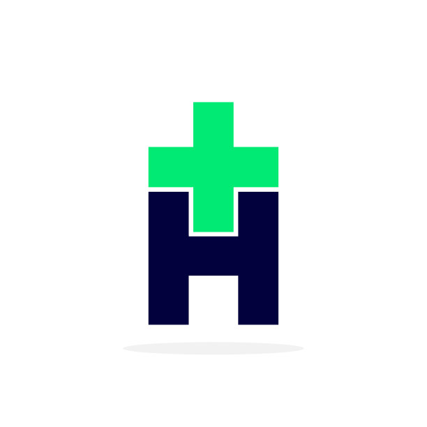 h健康保健医药logo设计
