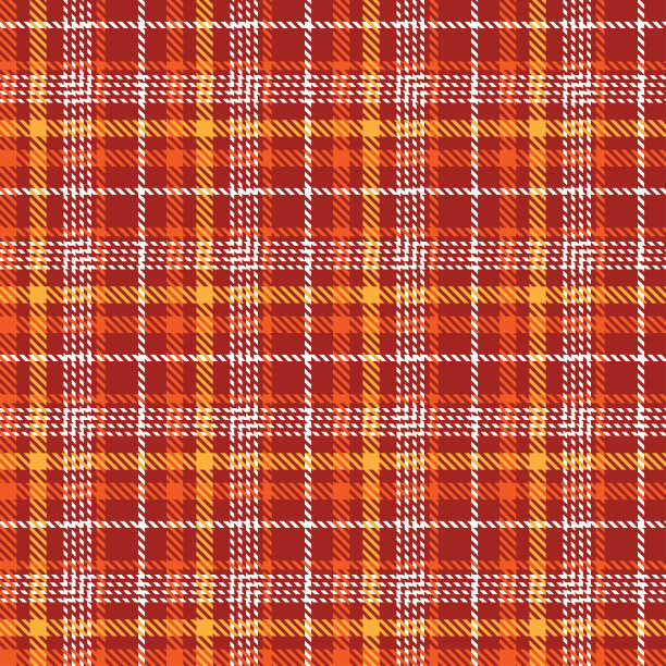 红底格纹服饰图案