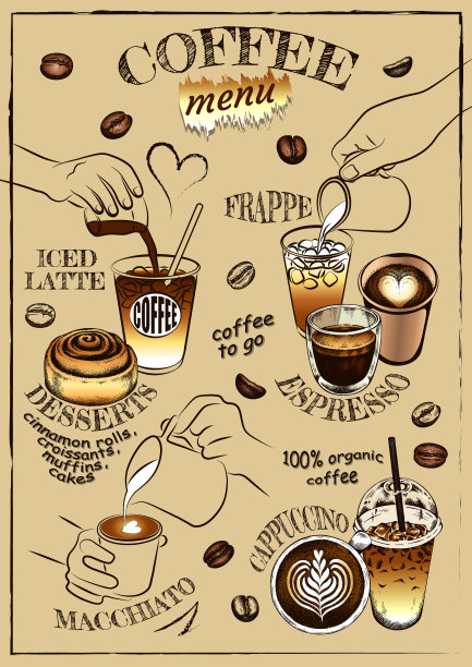 甜品画册咖啡店菜单