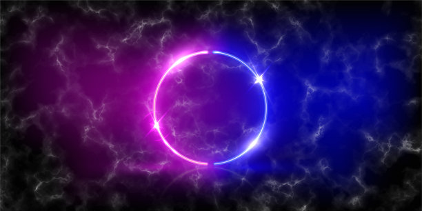 蓝色动感飘逸线条背景图