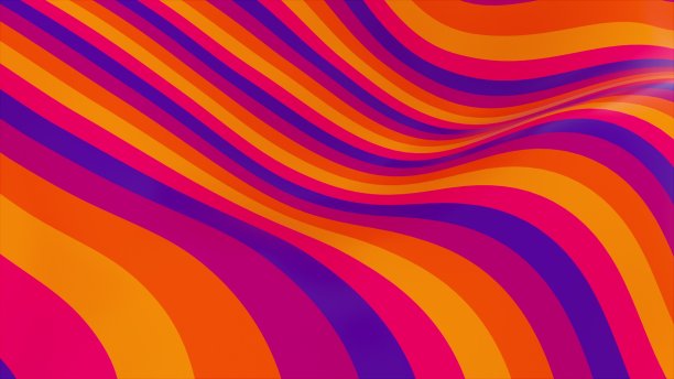 简单条纹动感曲线波浪