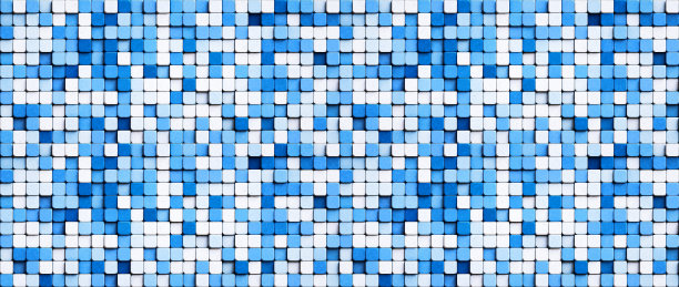 蓝调几何图案无缝背景