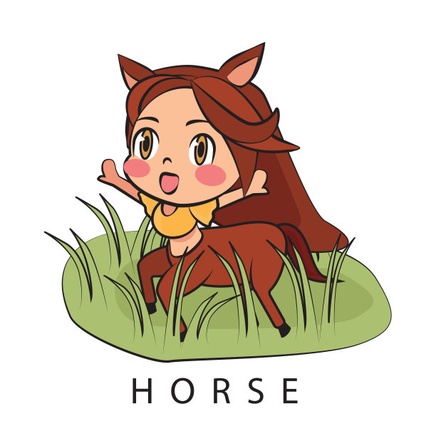 马年插画马年卡通