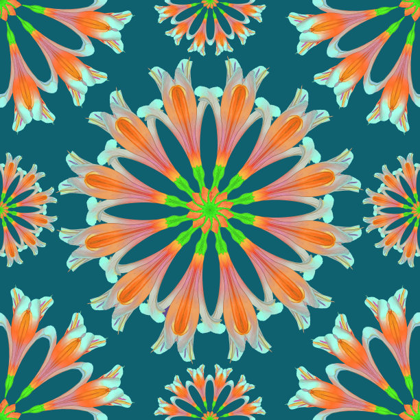 精美对称圆形花纹图案