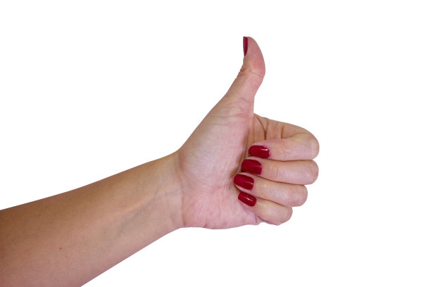 大拇指朝下