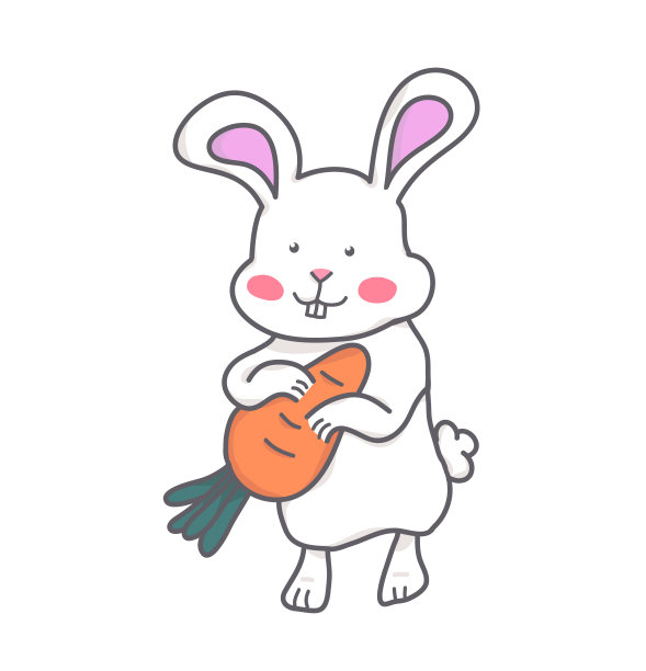 小兔子,卡通,兔子