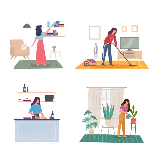 日常生活场景插画