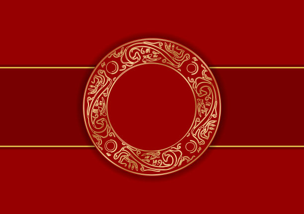 金红色凤凰插画