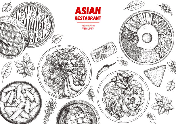 中餐厅菜单宣传单图片